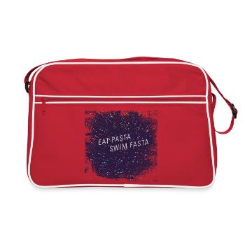 Eat Pasta swim fasta > typo - Retro Bag - red/white - Front
