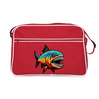 Piranha - Sac Retro - rouge/blanc - Devant
