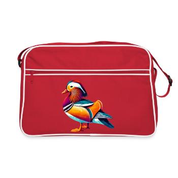 Canard mandarin - Sac Retro - rouge/blanc - Devant