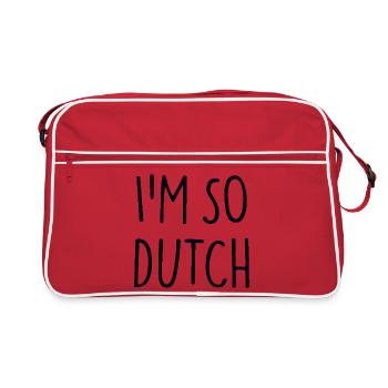 JE SUIS TELLEMENT NÉERLANDAIS - Sac Retro - rouge/blanc - Devant