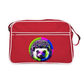 Igel - Retro Tasche - Rot/Weiß - Vorne