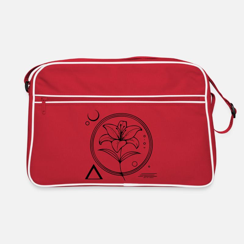 Géométrie florale – le lys comme symbole Sac Retro