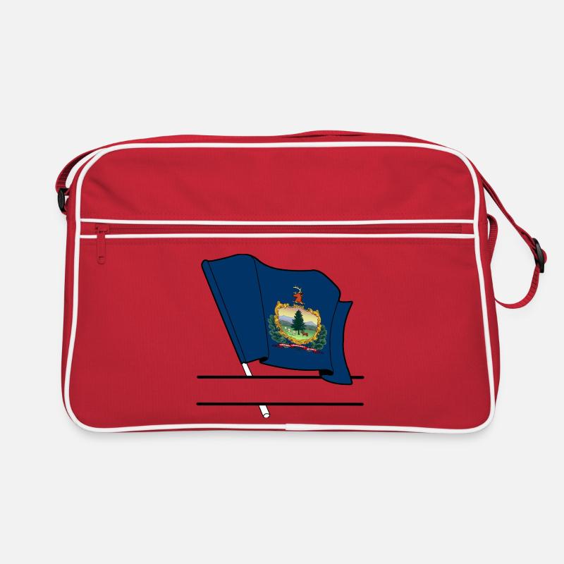 Vermont Flag Text Banner Retro Bag