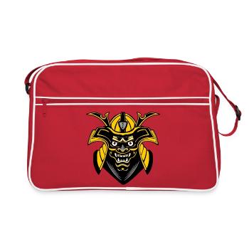 SMenpō Masque de samouraï or-noir - Sac Retro - rouge/blanc - Devant