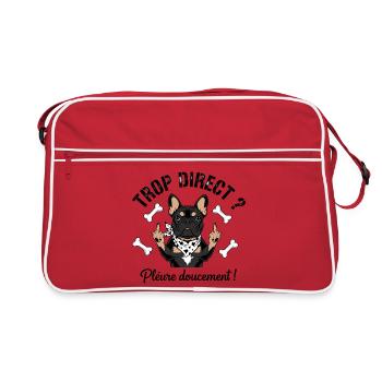 Bouledogue français cool - Sac Retro - rouge/blanc - Devant