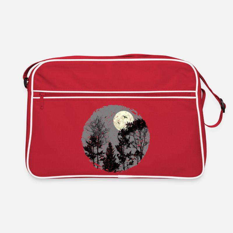 Hallowing Night Forest Scene Retro Bag
