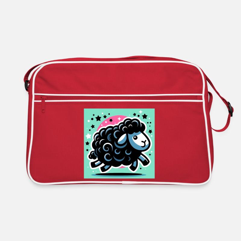 Schwarzes Schaf Retro Tasche
