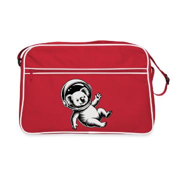 Koala in Space - Cool Astonomy Logo - Retro Bag - red/white - Front