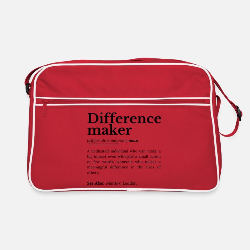 Difference Maker – Inspirational Quote Retro Bag