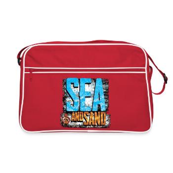 Mer et sable Plage rétro de la paix - Sac Retro - rouge/blanc - Devant