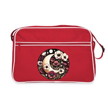 Moonlit Bloom Circular - Retro Bag - red/white - Front