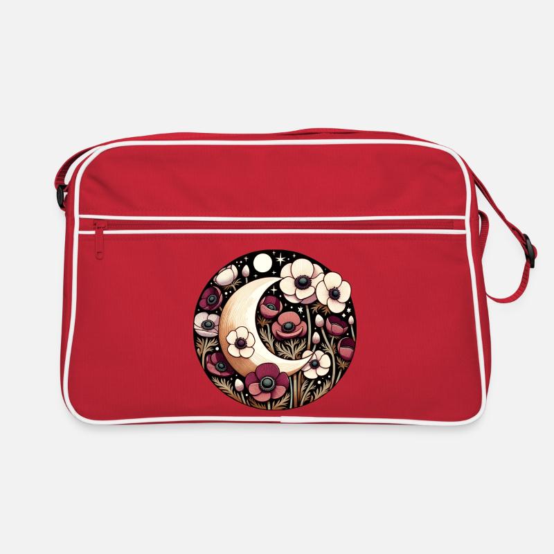Floraison au clair de lune circulaire Sac Retro