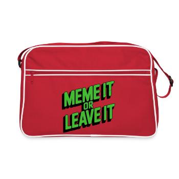 Meme It Or Leave It - Retro Bag - red/white - Front