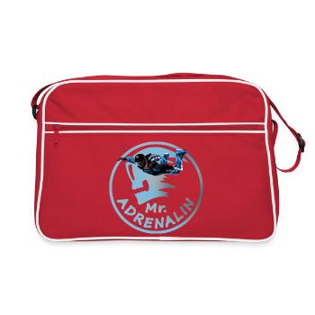 Mr. Adrenalin Skydiver Jump Logo - Retro Bag - red/white - Front
