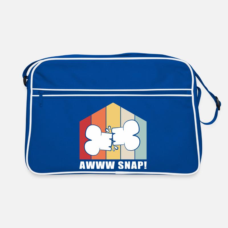Knochenbruch Halloween Skelett Knochen Armbruch Retro Tasche