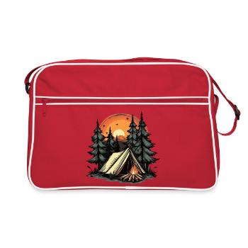 Tente de camping forêt - Sac Retro - rouge/blanc - Devant