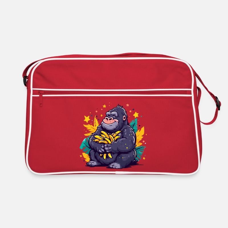 Banana Gorilla Cuddle Motif Retro Bag