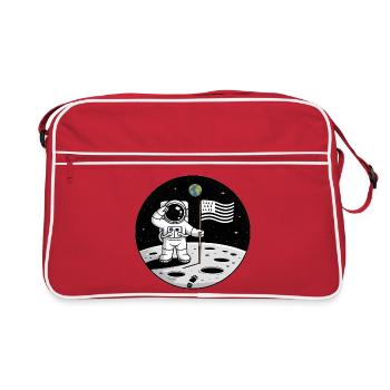 Astronaute Breton Fierté BZH Humour Spatial Gwenn - Sac Retro - rouge/blanc - Devant