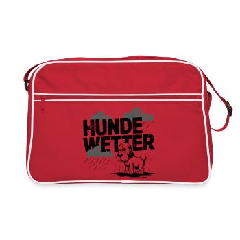 Silhouette météo canine - Sac Retro - rouge/blanc - Devant