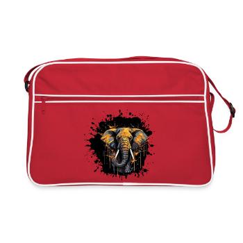 Elephant Splash - Retro Bag - red/white - Front