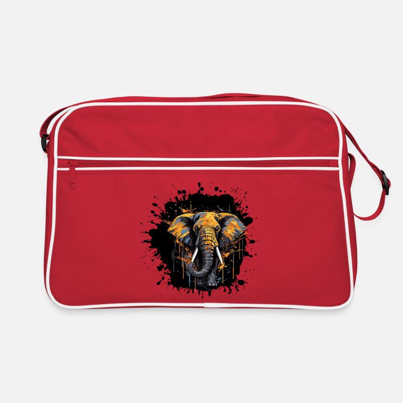 Elefant Splash Retro Tasche