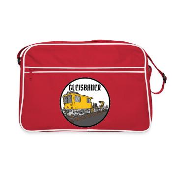 Constructeur de véhicules de travaux sur piste GAF - Sac Retro - rouge/blanc - Devant