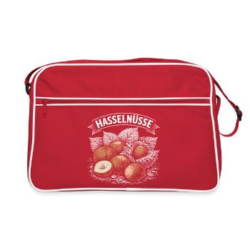 Illustration vintage noisette - Sac Retro - rouge/blanc - Devant