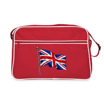 Drapeau de l’Angleterre de Grande-Bretagne - Sac Retro - rouge/blanc - Devant