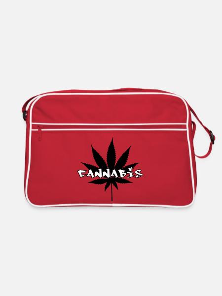 Cannabis - Weed - Legalize - Retro Bag - red/white - Front