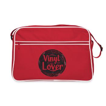 Vinyl Lover Design de musique vintage - Sac Retro - rouge/blanc - Devant