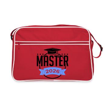 Master 2026 Abschluss Promotion Sponsion - Retro Tasche - Rot/Weiß - Vorne