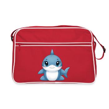 Ami câlin au requin bleu - Sac Retro - rouge/blanc - Devant