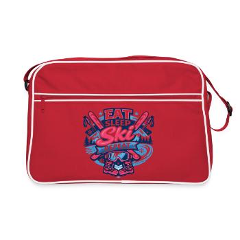 eat ski - Retro Tasche - Rot/Weiß - Vorne