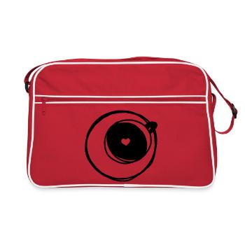 Coffee love - Retro Tasche - Rot/Weiß - Vorne
