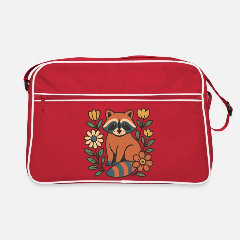 Fuchs im Blumengarten Retro Tasche