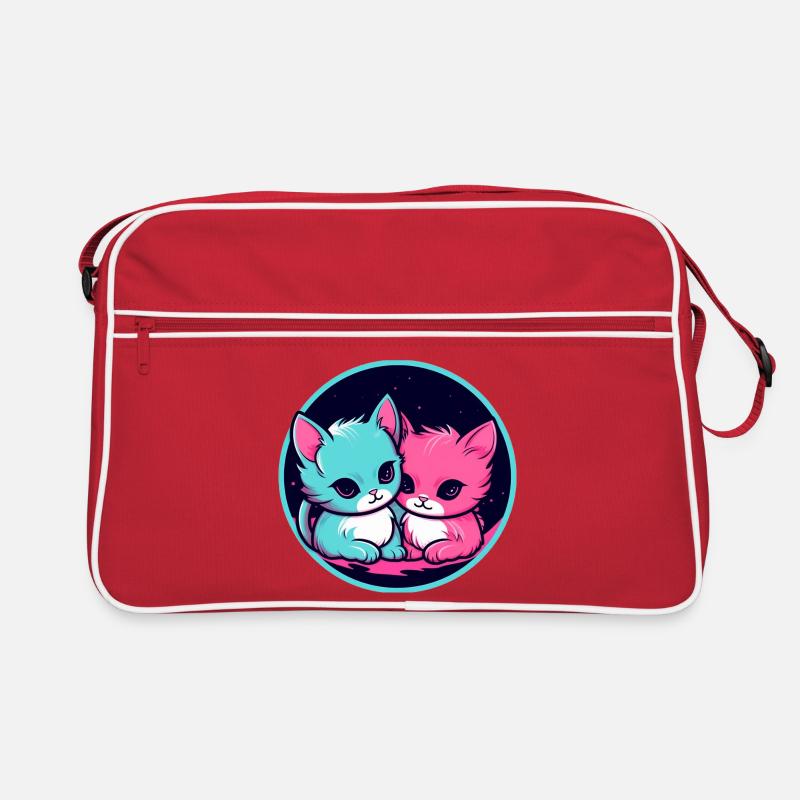 Duo de chatons néon Sac Retro
