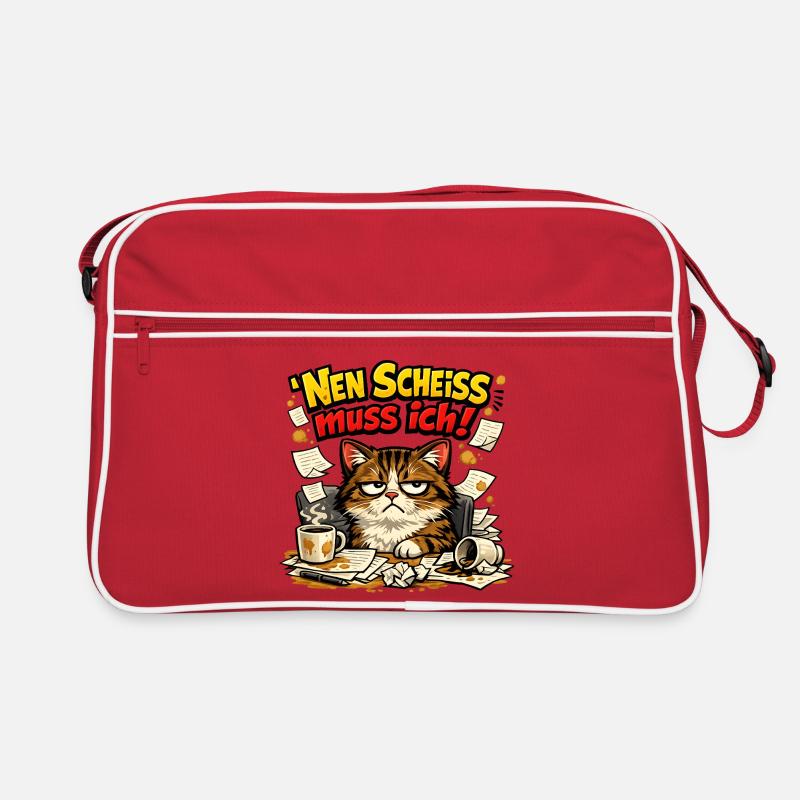 Nen Scheiss Muss Ich Katze Retro Tasche