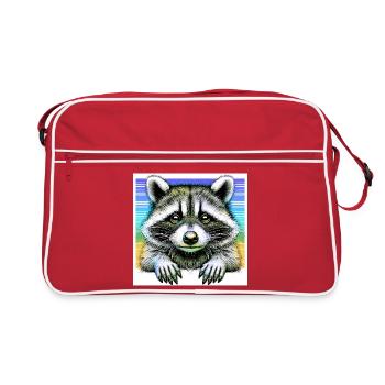 Raton laveur - Sac Retro - rouge/blanc - Devant