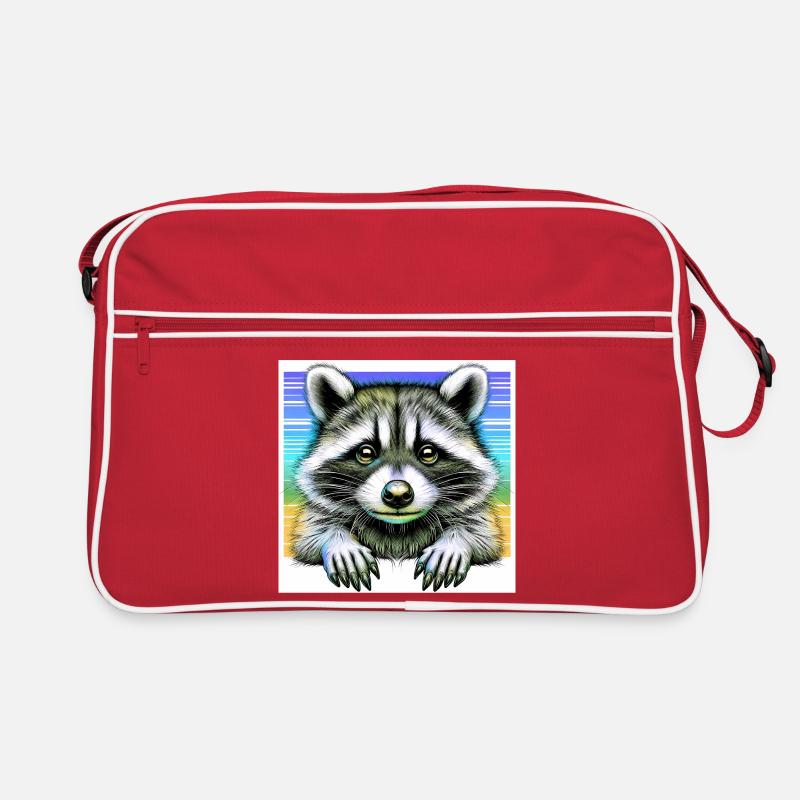 Waschbär Retro Tasche