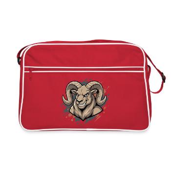 Aggressive Ram Maskot - Retro Bag - red/white - Front