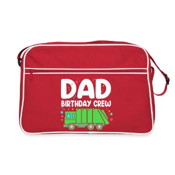 Garbage Can Garbage Truck Garbage Truck Garbage Man - Retro Bag - red/white - Front