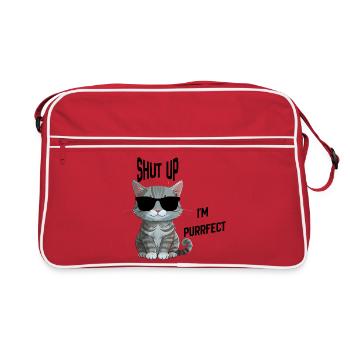 Lunettes de soleil Chat Heureux Chat - Sac Retro - rouge/blanc - Devant
