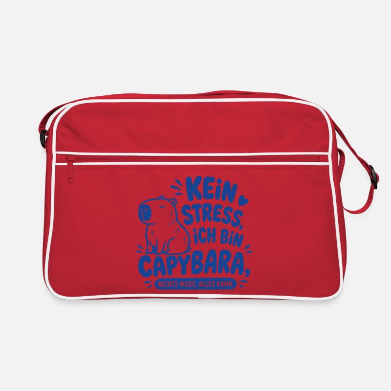 Kein Stress ich bin Capybara Retro Tasche