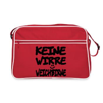 keine_wirre_weichbirne - Sac Retro - rouge/blanc - Devant