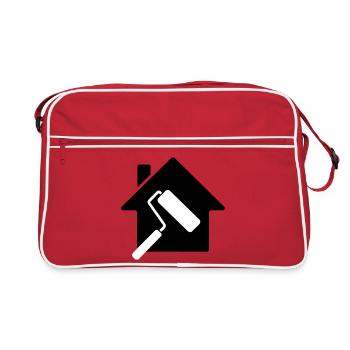 Painter House Paint Roller Motif - Retro Bag - red/white - Front