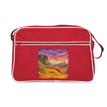 Canyon Adventure – Illustration rétro - Sac Retro - rouge/blanc - Devant