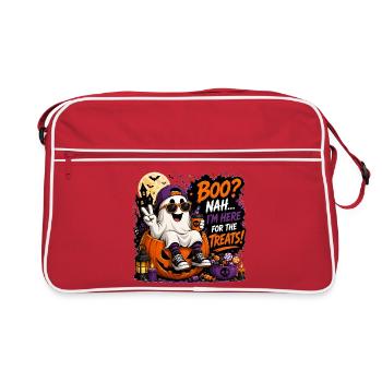 Halloween cute ghost - Retro Bag - red/white - Front