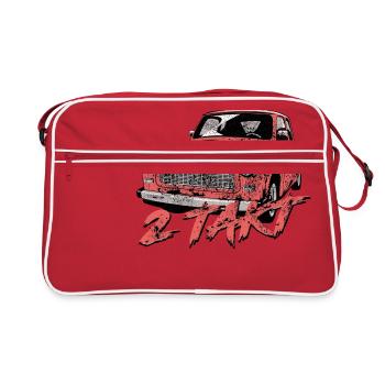  601 Korallrot - Retro Tasche - Rot/Weiß - Vorne