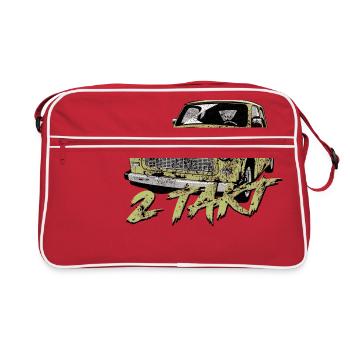  601 Panamagrün - Retro Tasche - Rot/Weiß - Vorne