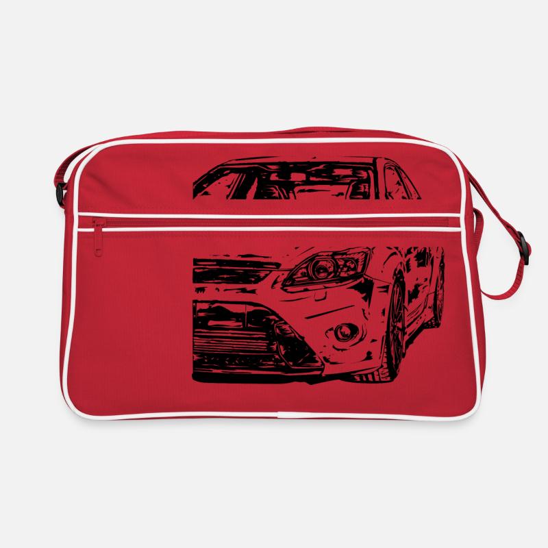 schnelles auto - Retro Tasche - Rot/Weiß